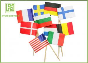 Best Custom International Flag Toothpicks , Different Design Cupcake Toothpicks Party Decoration Items wholesale