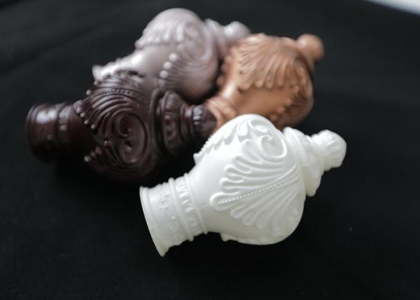 Cheap Injection Molding Four Inch Curtain Rod Decorative End Caps for sale