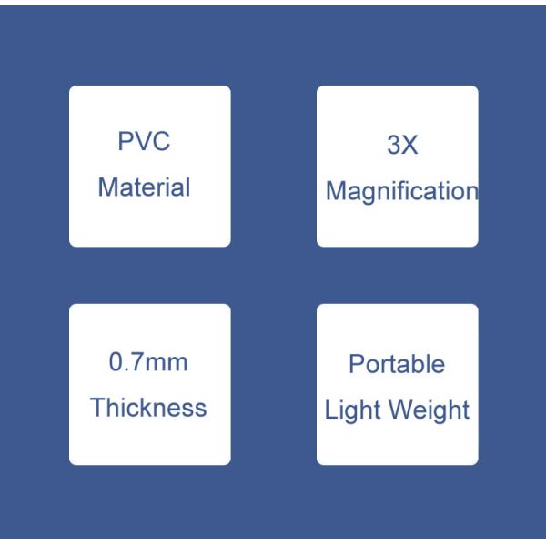 3X Magnification A4 Full Page PVC Plastic Magnifying Sheet and Handheld Reading Magnifier