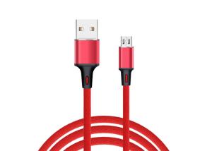 China 1m Length Braided USB Cable , Micro USB Charging Cable For Mobile Phone on sale