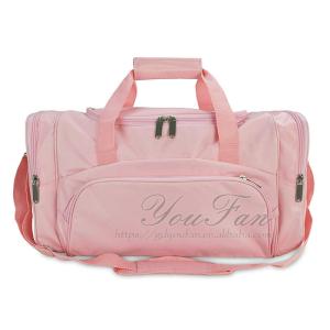 China Premium Women'S Sports Duffle Bag Pink Color With Detachable Shoulder Strap on sale