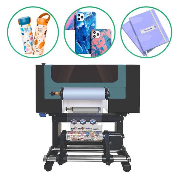 Cheap Double Heads I3200 Uv Printer Roll To Roll Uv Dtf Sticker Printer With Laminator for sale