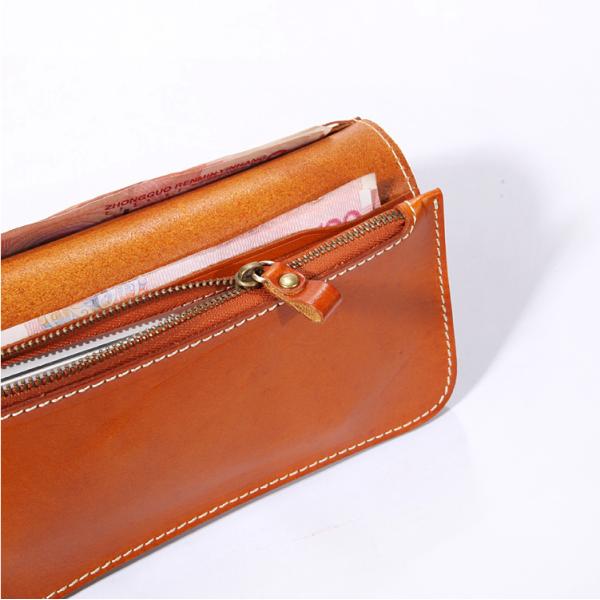 Vintage Leather Wallets for Women Classical Long Leather Wallets for Men