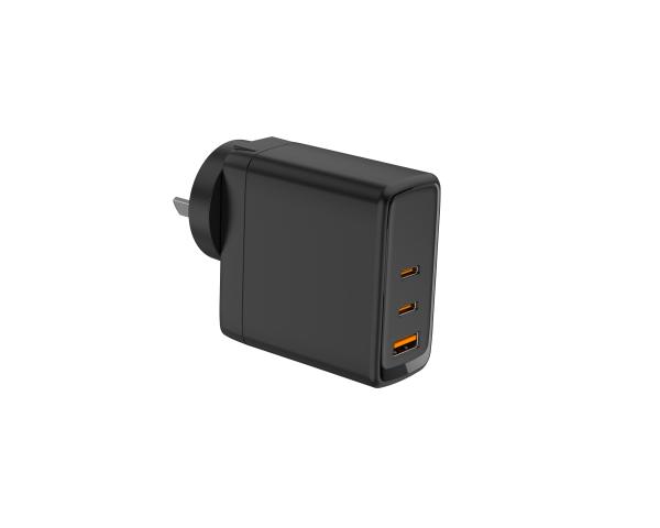 Cheap 65W USB C 3 Port GaN Fast Charger Block Multi Port USB C Wall Charger For MacBook for sale