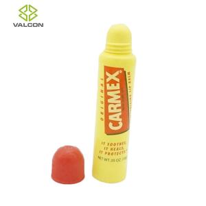 LDPE Refillable Lip Balm Tube Diameter 19mm Red Cap Round Nozzle Optional