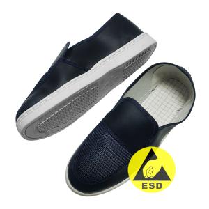 China Blue Antistatic PVC Mesh Fabric Breathable ESD Safety Shoes Reusable Washable on sale