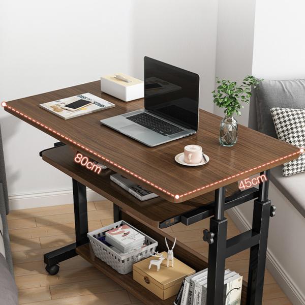 Over Bed Table Adjustable Height Portable Desk Laptop Home Office Computer Workstation for Reading Eating