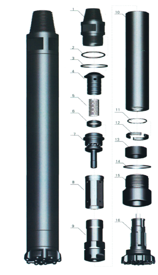 QL Series DTH Hammers With Model QL4 QL5 QL6 QL8 Length 1097mm-1465mm