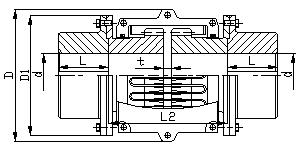 Tapered Steelflex Grid Coupling JSS Type Falk Flex Coupling Customized Double Flange Snake Spring Grid Coupling