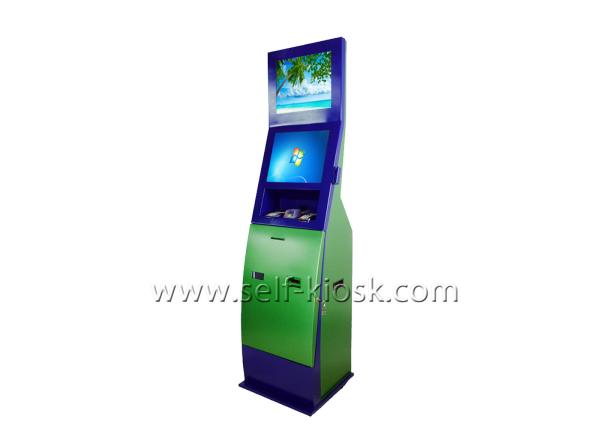 Cheap Fast Food Ordering Dual Screen Kiosk With Pos Machine And Receipt Printer for sale