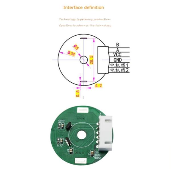 545 555 DC Motor Accessories 13CPR Dual Hall Effect Motor Encoder