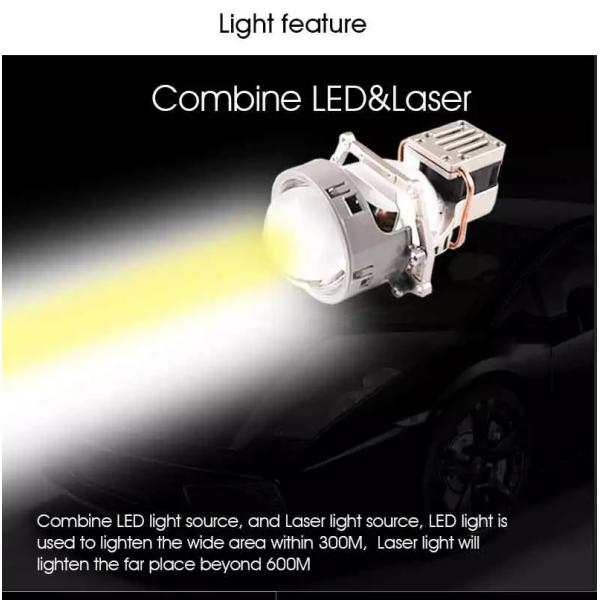 Dual Chips 5500K Bi 58W Laser LED Headlight Hi Low Beam