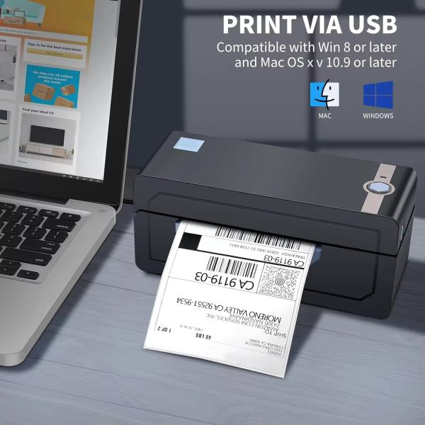 Direct Sticker Barcode Printer Label Thermal Wireless 4x6 Shipping Label Printer Compatible With Android&iphone and Windows