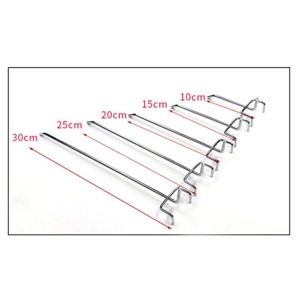 Cheap Iron Shelving Accessories Single Pegboard Hooks 10cm 20cm Length Zinc Coating for sale