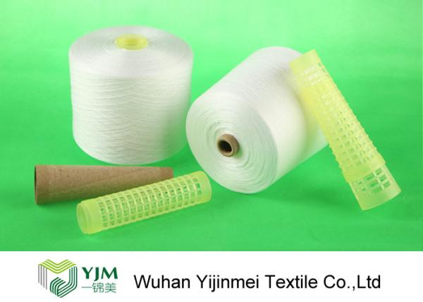 High Technical Raw White 100 Polyester Spun Yarn with Paper / Plastic Cone for 42s/2