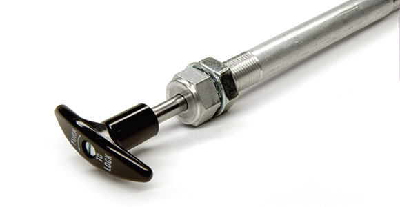 twist lock control head locking push pull cable