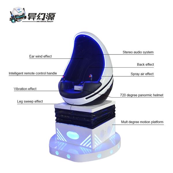 Single 9D VR Simulator 1.5KW Virtual Roller Coaster Machine For Home Thether