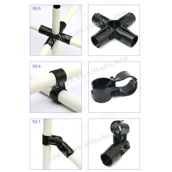 HJ-4 Strong Structure Metal Tube Joints For 28mm Lean Pipe