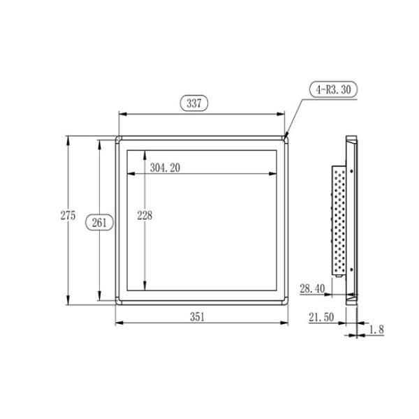 15-Inch Windows Embedded Screen for Transportation Displays, Security Systems, Warehouse Operations, and Vending Machines