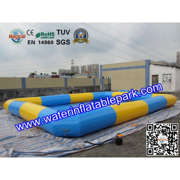 Blue Inflatable Floating Connection / Lake Floating Inflatable Water Park Game