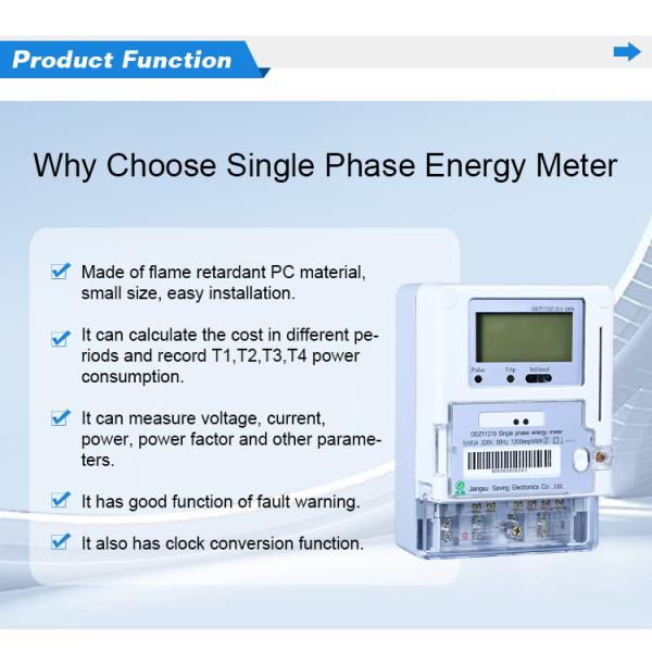 WiFi 5A Single Phase Current Iot Based Prepaid Energy Meter With GSM