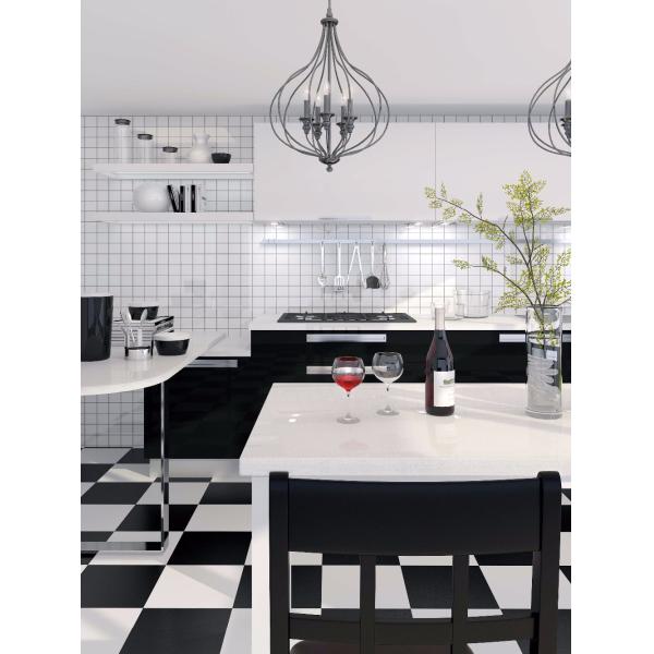 Caesar 4600 Solid Stone Kitchen Worktops , Quartz Solid White Countertops