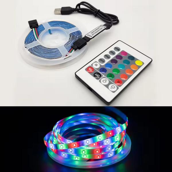 App Control 5V 2835 USB Flexible 5050 RGB Strip Ribbon Diode For Festival Bedroom TV Desk Decoration