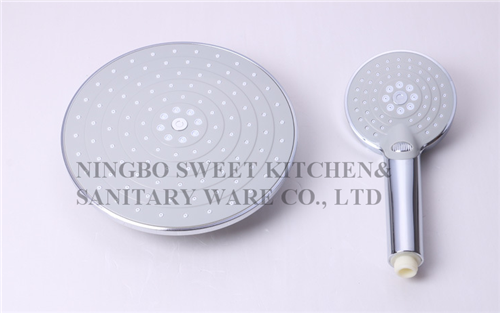 Classic model ABS material swtich-on chrome plating shower head hand shower rain shower sanitary ware accessories