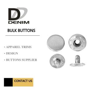 China Silver Metal Snap Buttons Nickel - Free Embossed Logo For Brand Clothing on sale