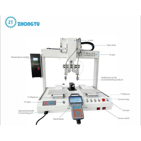 Desktop Dual Heads Automatic Welding Machine 4Axis Soldering Robot