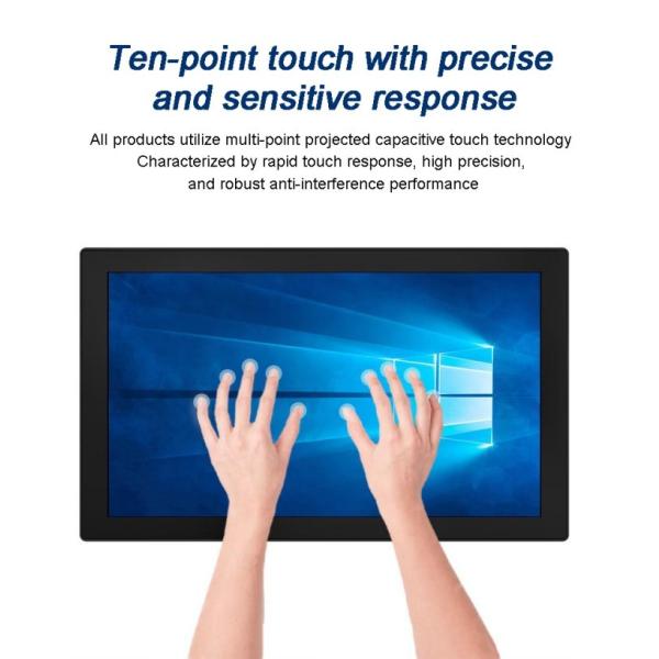 15.6 Inch 1000nits Embedded Industrial PLC all-in-one machines Touch Screen New USB Interface Waterproof Front Panel with Tempered Glass 1000nits