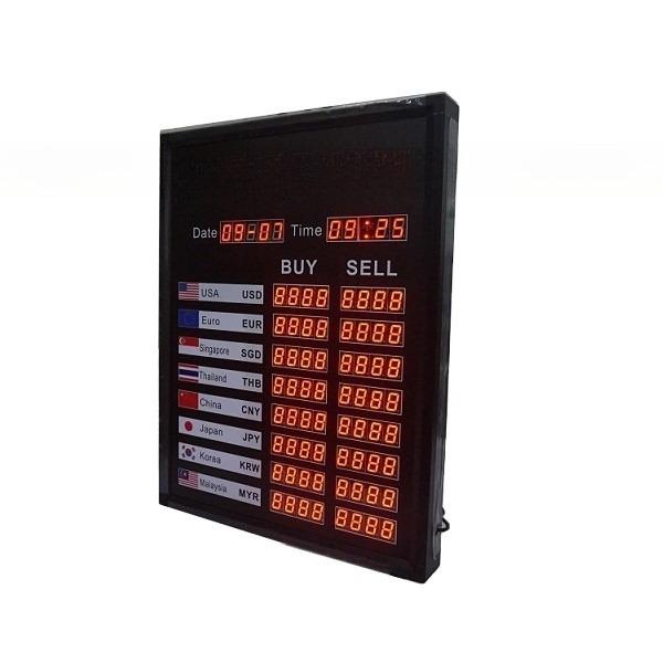 Cheap Professional 7 Segment Foreign Currency Exchange Rate Display Board with Standing Style Installation and 12V IP65 LED Inside for sale