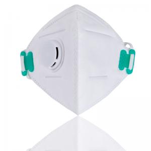 Best Exhalation Valve Folding FFP2 Mask Fluid Resistant Breathable For Public Places wholesale
