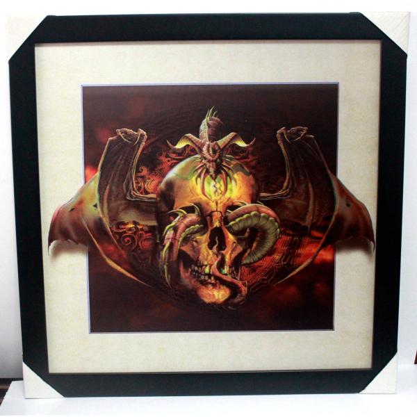 Customized 3D PET Lenticular Poster Printing 3D Painting with Black PS Frame for Home Decoration