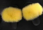 Dyed Color Ladies Fluffy Slippers For Summer , Spring Cute Womens Slippers
