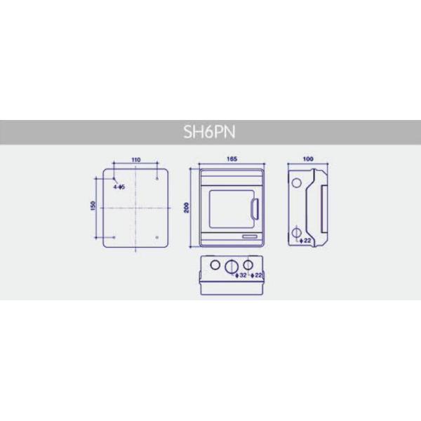 SHPN Series IP65 Plastic Waterproof Distribution Box for Easy Installation