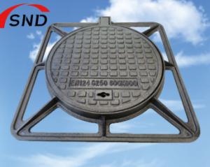 China Ductile Iron Manhole Cover 600*600 Mm Sizes Class C250 Cover on sale