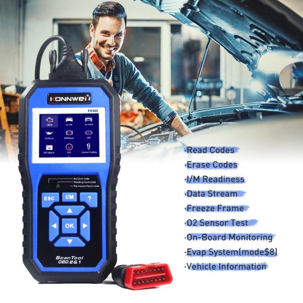RoHS Konnwei Full System Scanner Tool Support Engine ABS Airbag