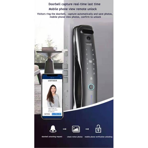 Fully Automatic 3D Face Recognition Smart Lock Fingerprint Password Door Lock for Apartment