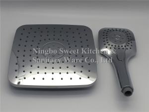 Hot sell Double face Chrome plating square shower head hand shower set square overhead shower rain shower kit