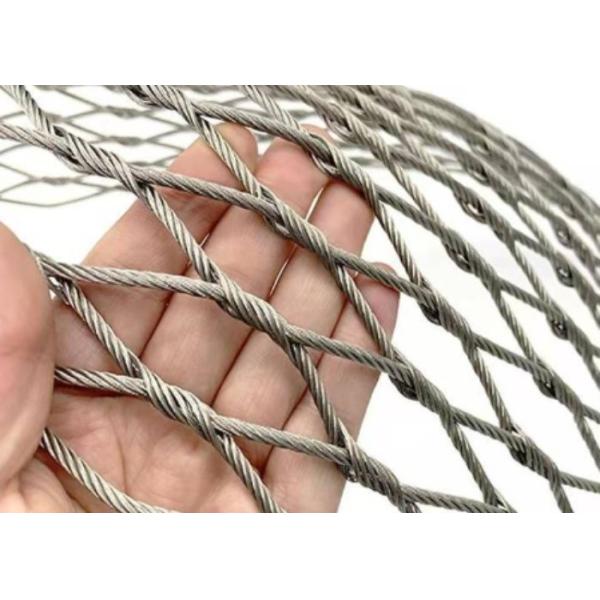7*7 Bird Aviary Rope Netting Stainless Steel Cable Mesh For Bird Cages