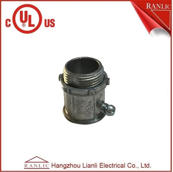 Cheap EMT Connector 3" Zinc Die Casting Polishing Finish Connection EMT Tube Metric Size UL Certified for sale