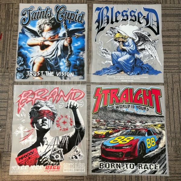 Vintage Horror Halloween Scary Straight Outta Nightmares Custom Logo T-Shirt Sticker – Plastisol DTF Ready To Press Heat Transfer Printing Decals For