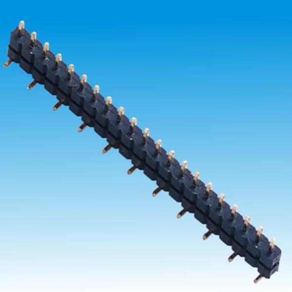 Cheap 0.40SQ Board PCB Header Connector , Spacer Single Row Pin Header SMT 1.27mm for sale