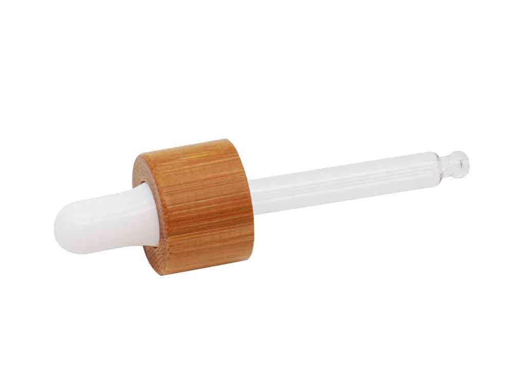 18mm 20mm Bamboo Dropper Cap Essential Oil For Glass Bottle