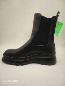 China Fashionable Black Women S Boot Shoes With Flat Heel on sale