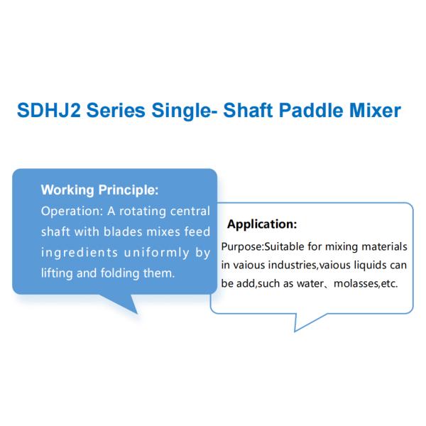 Stainless Single Shaft Paddle Mixer 1T/H For Animal Feed Mixer Machine