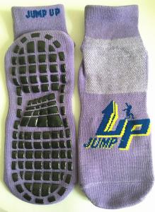 Best China Supply Bungee Jump Socks 25cm Polyester Anti-skid Non-Slippery Grip Socks Kid Trampoline Socks for Jumping wholesale