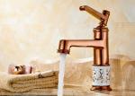 Single Handle Rose Gold Antique Basin Faucet Drinking Water Filter ROVATE