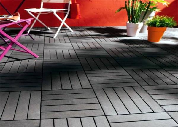 Cheap DIY Graden Wood plastic composite Decking Tiles , High Plasticity Outdoor Floor Decking Tiles For Decoration for sale